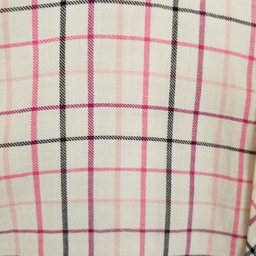 Talbots Petites Women's Window Pane Plaid Button Up Shirt Size XLP - Picture 5 of 7
